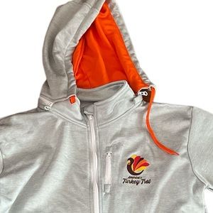 Running Man America’s Turkey Trot Hoodie Sweatshirt Gray New no tag size…